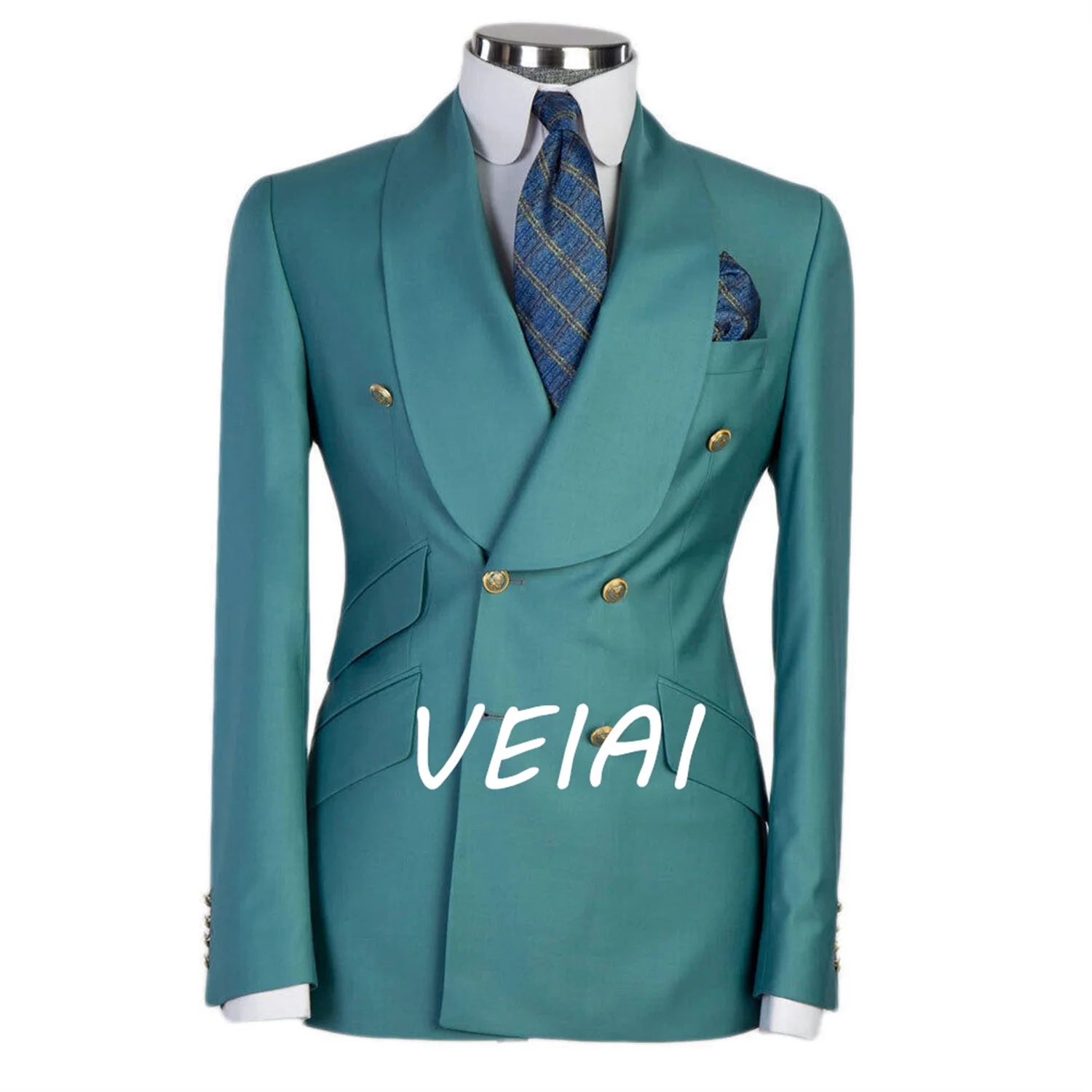 

CustomizedSuits For Men Hot Pink Double Breasted Shawl Lapel Solid Color Regular Wedding Grooms Costume Hombres One Piece Jacket