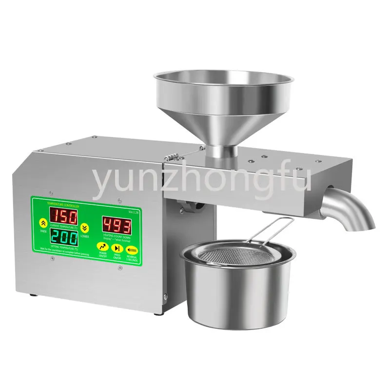 Máquina de prensado de aceite para el hogar, prensador en frío automático, Extractor de aceite de cacahuete, semilla de lino