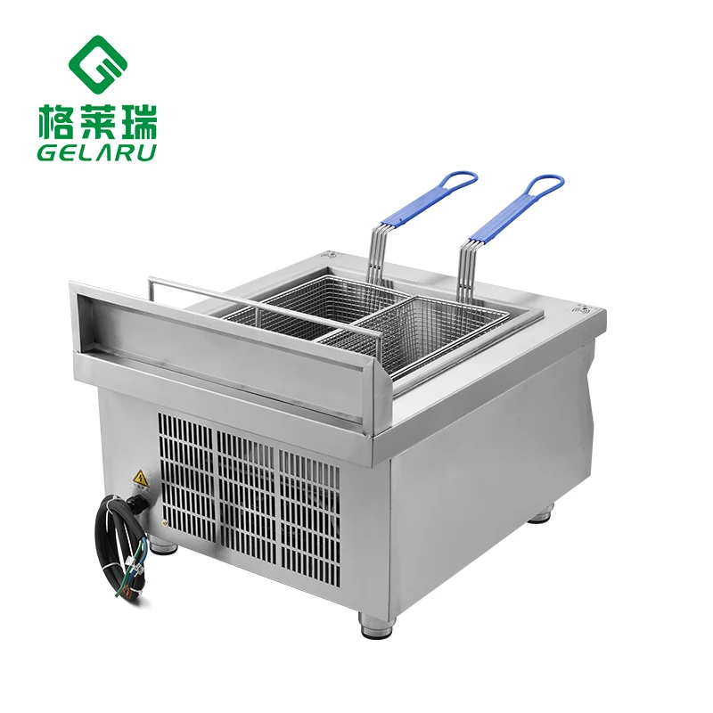 Temperature onion continuous crispy curly potato chicken automatic chips french fries frying machine