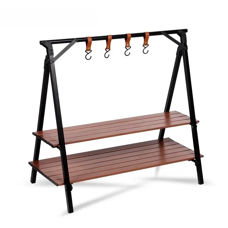 Outdoor Shelf Camping Equipment Triangle Hanger Camping Aluminum Alloy Folding Shelf
