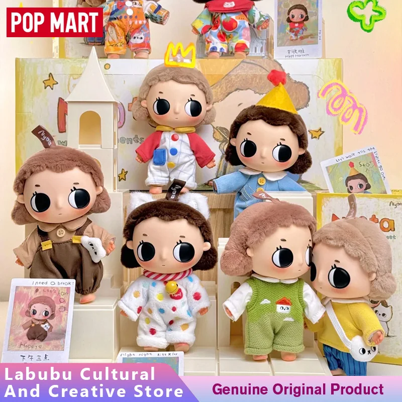 POP MART Nyota Where Moments Meet Series Colgante de Peluche, Caja Sorpresa de Moda, Figura de Acción de Anime, Juguetes Originales, Muñeca, Regalo Sorpresa