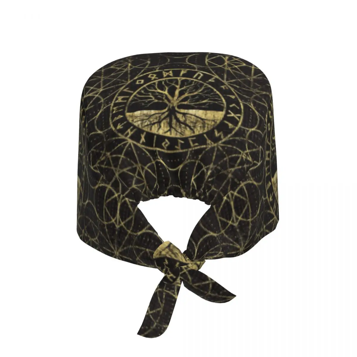 Tree Of Life Yggdrasil And Runes Scrub Hat Surgical Scrub Caps Unisex Nursing Hair Hats Work Scrubs Hat for Medical Surgical