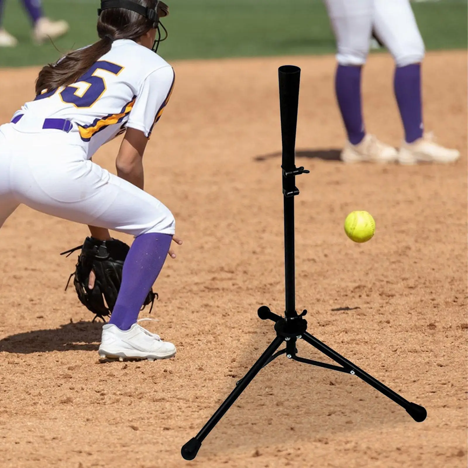 Baseball Batting Tee Softball Batting Practice Telescopic Height Adjustable Baseball Tee for Hitting for Players Kids Adults