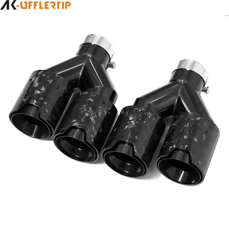 مناسبة لأنبوب عادم السيارة من سلسلة BMW من ألياف الكربون المعدلة M القياسية، واحدة من أربعة من ذيل الحلق ذو الذيل الساتان noz