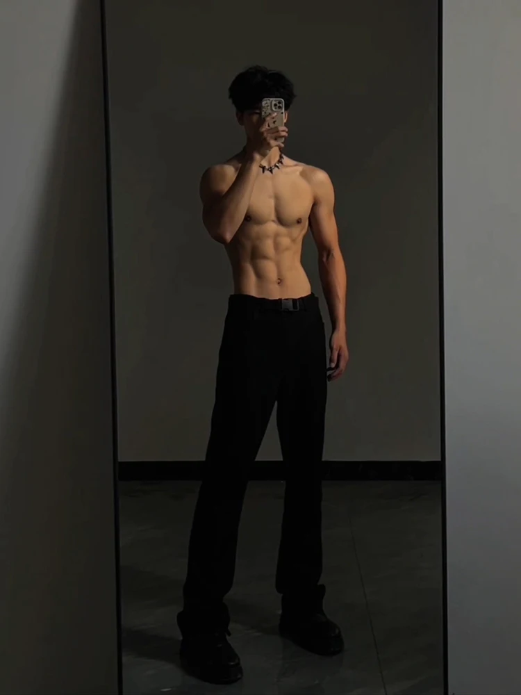 

Мужские джинсы Slim Fit с флисовой подкладкой, прямые, слегка расклешенные, для весны и осени, в американском стиле, для мужчин
