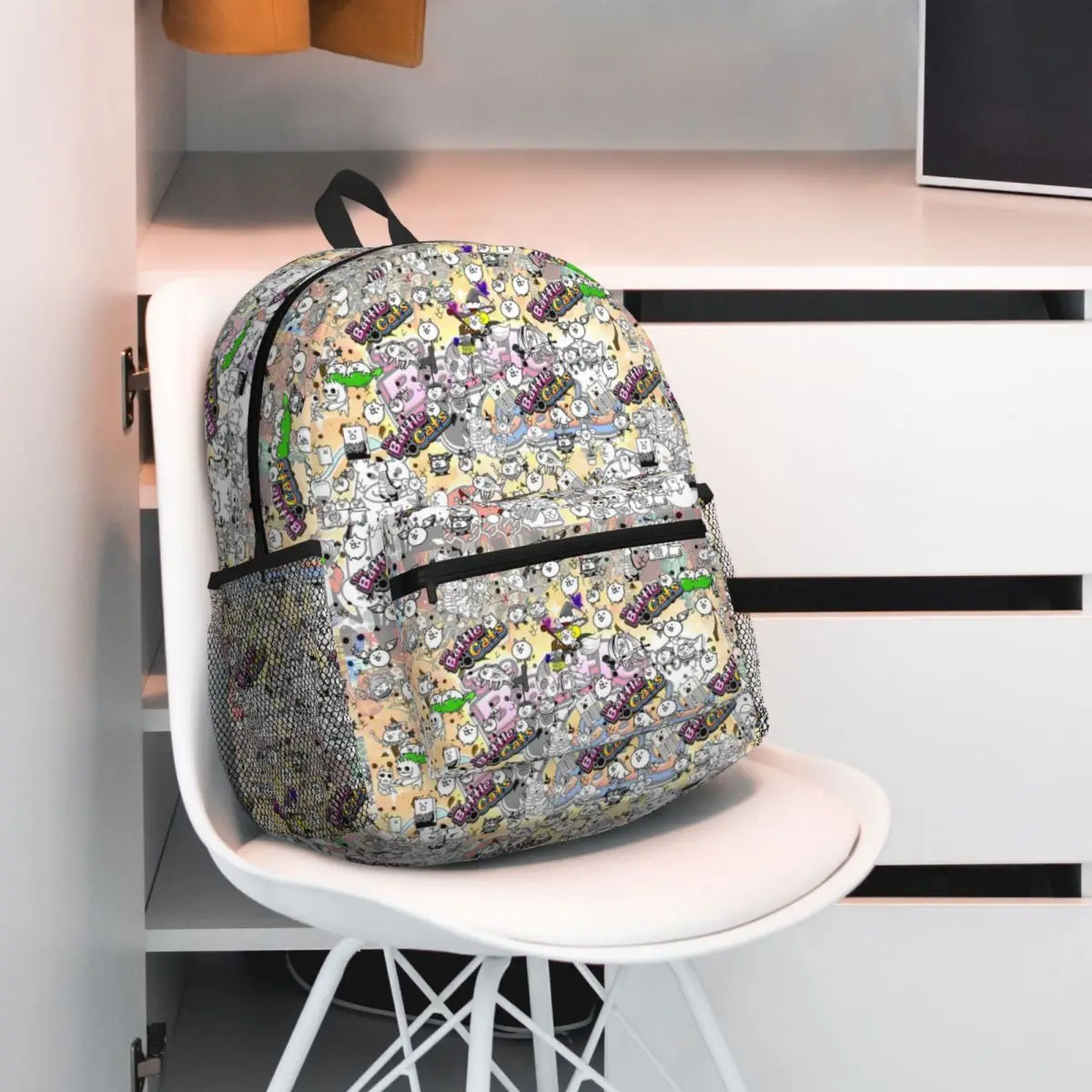 

Battle Cats Student Backpack School Bag Hiking Travel Daypack for Men Women Fashion Bookbag Shoulder Bags