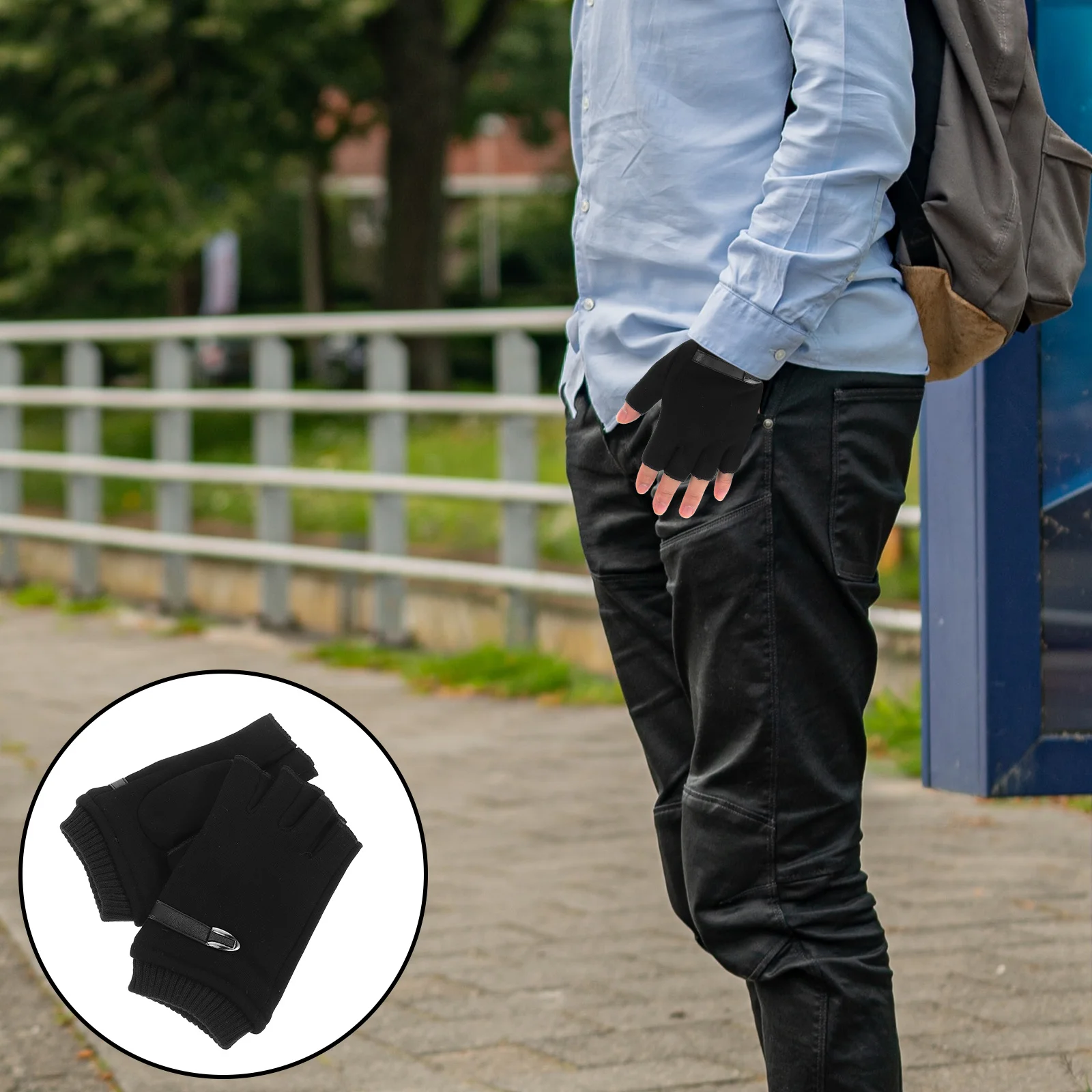 1Pair Soft Comfortable Long Lasting Half Finger Gloves for Cycling Driving Fishing with Breathable Mesh Nonslip Grip