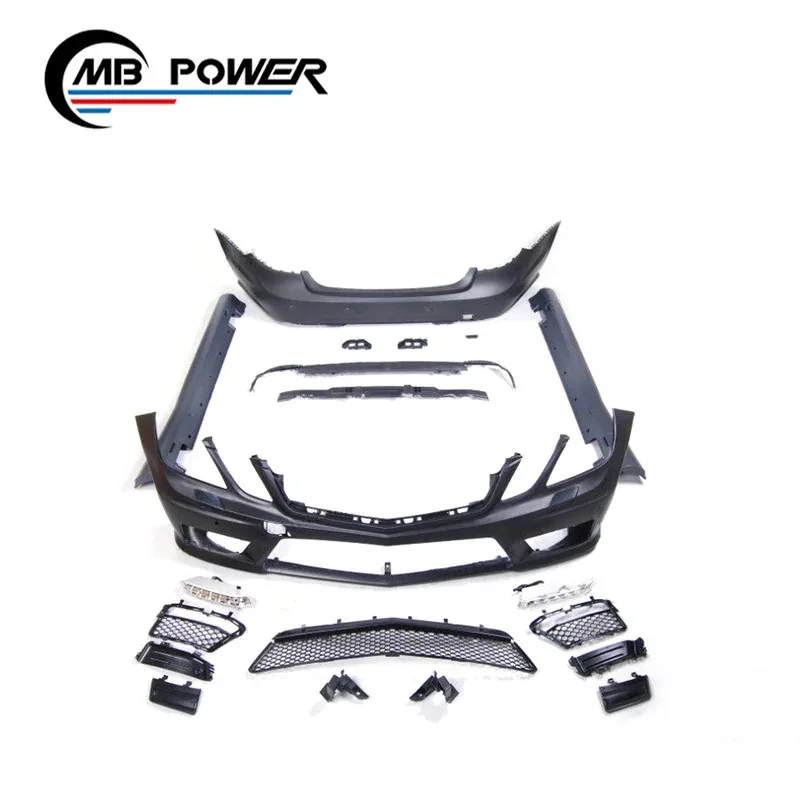 

E CLASS W212 a Style Body Kit Side Skirt E260 E200L to E63 Front Bumper and Rear Diffuser Exhaust Tips PP Material Facelift