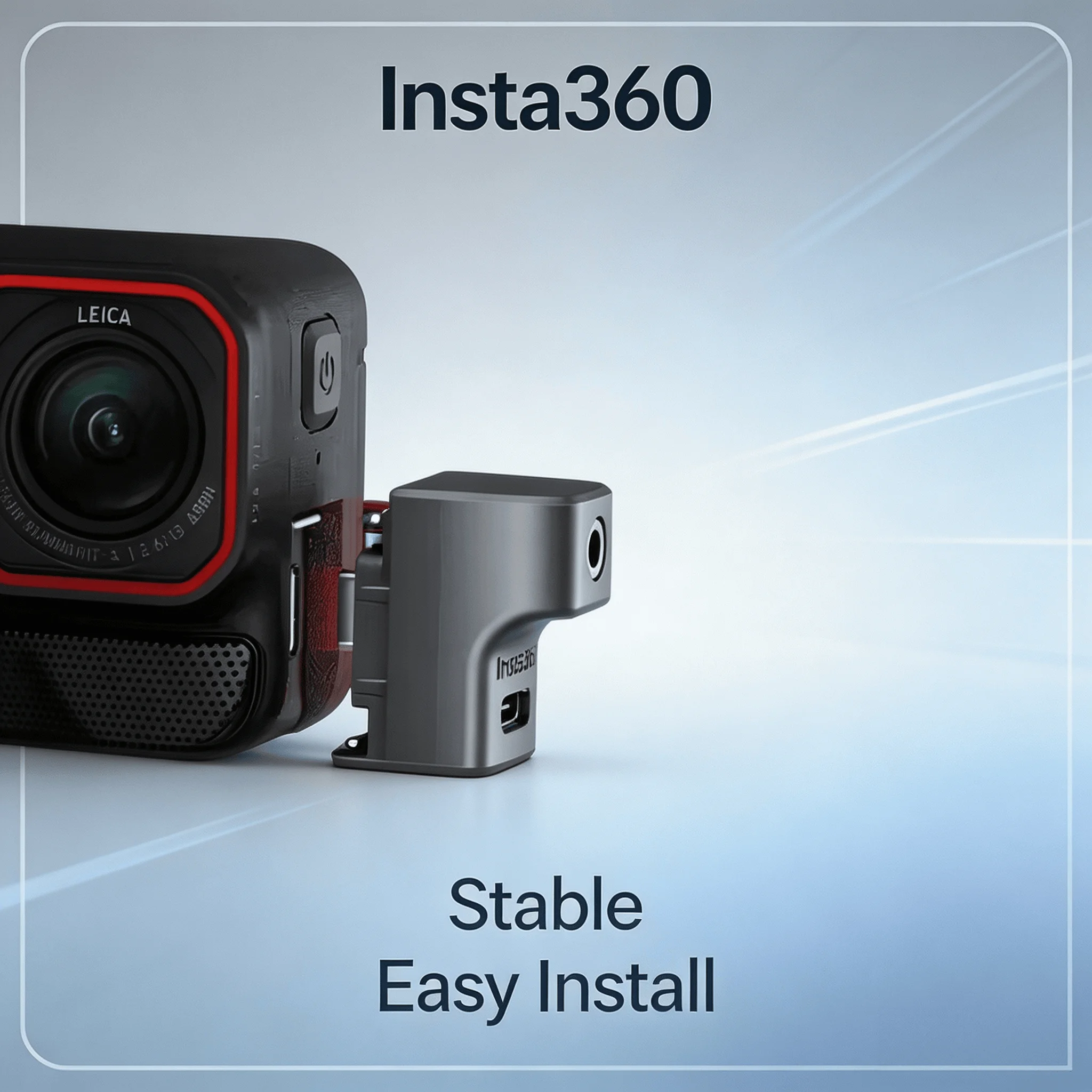 Practical Camera Audio Adapter, 3.5mm Mic Input With USB C Charging Port for Insta360 Ace Pro 2 Ace Pro Ace