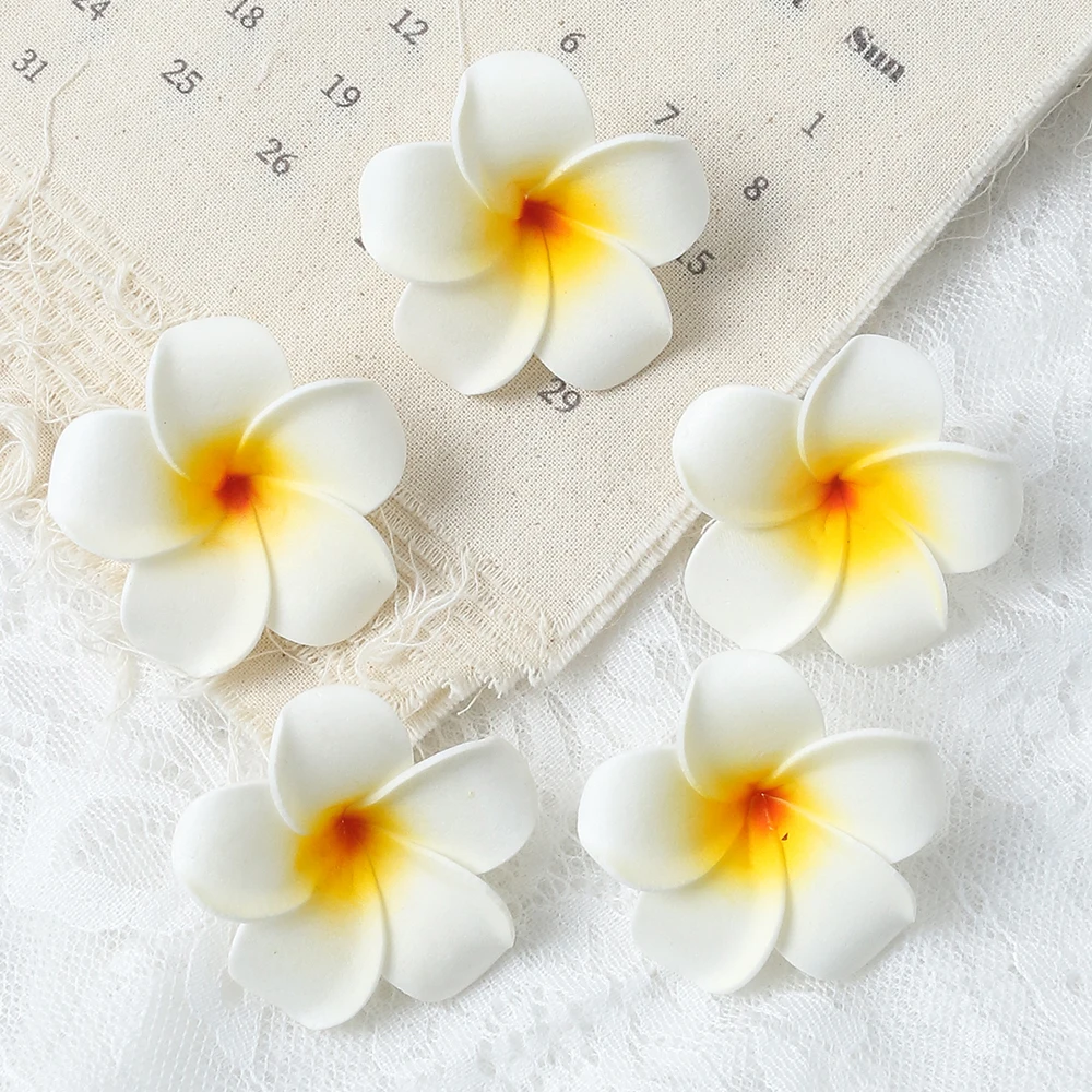10/20 Stück 4,5 cm künstliche Blumen, hawaiianische Party-Kunstblumen für Hochzeitsdekoration, handgefertigte DIY-Bastelgeschenke, Zubehör – Detail 9
