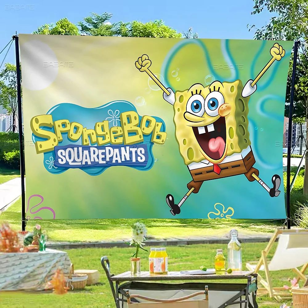 S-SpongeBob S-SquarePants Large Size Shop Art Promotion Advertising Booth Flag Hanging Banners