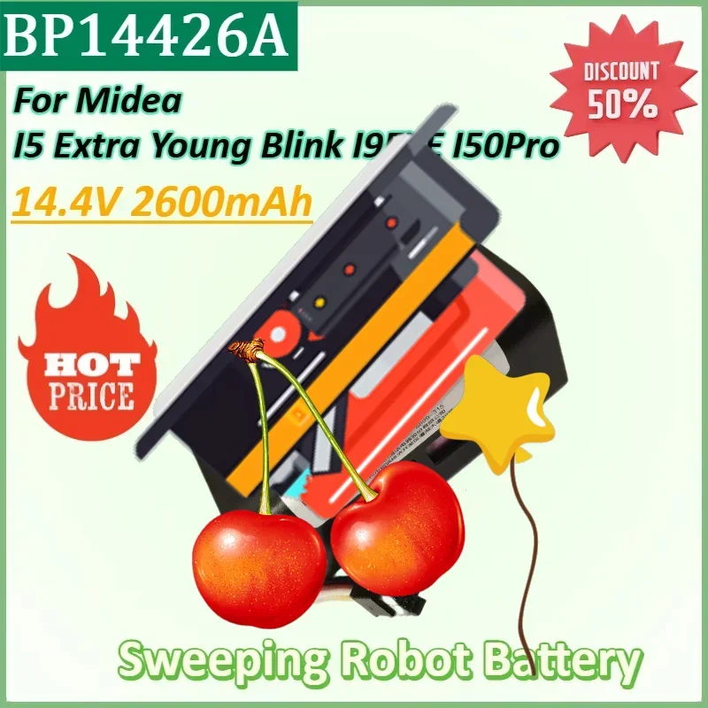 

BP14426A 14.4V 2600mAh 37.44Wh Sweeping Robot Battery Pack for Midea I5 Extra Young Blink I9EYE I50Pro Rechargeable Battery