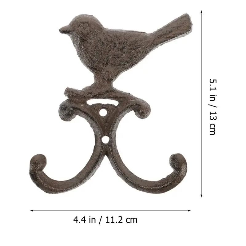 Cast Iron Wall Coat Hook Bird Shaped Wall Hook Vintage Style Cast Iron Wall Hanger American Retro Wall Cast Iron Bird Hook