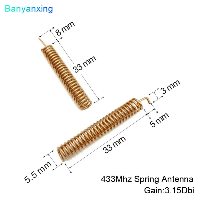 433Mhz Built-In Antenna 0.8MM Wire Diameter Phosphor Copper 3.15Dbi Internal PCB Spring 433Mhz Coil Antennas