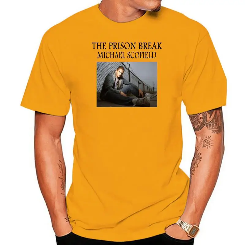 Prison Break Movie  Michael Scofield T Shirt Man Graphic Cotton T-shirt Camiseta