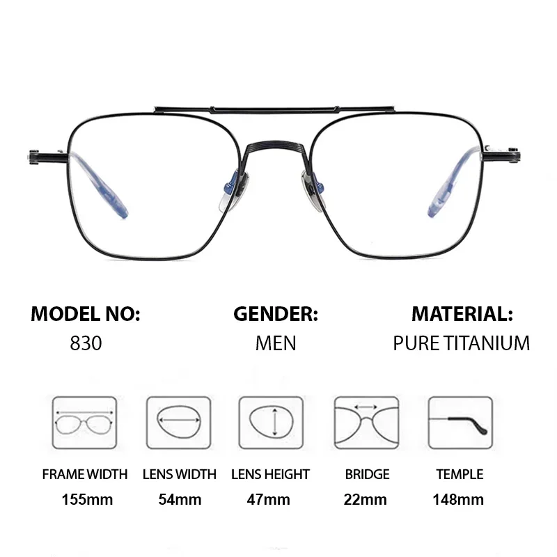 

Очки по рецепту для мужчин с защитой от синего света Ollymurs, оптические линзы с титановыми оправами Gafas Graduadas Monturas De Lentes Hombre Titanium
