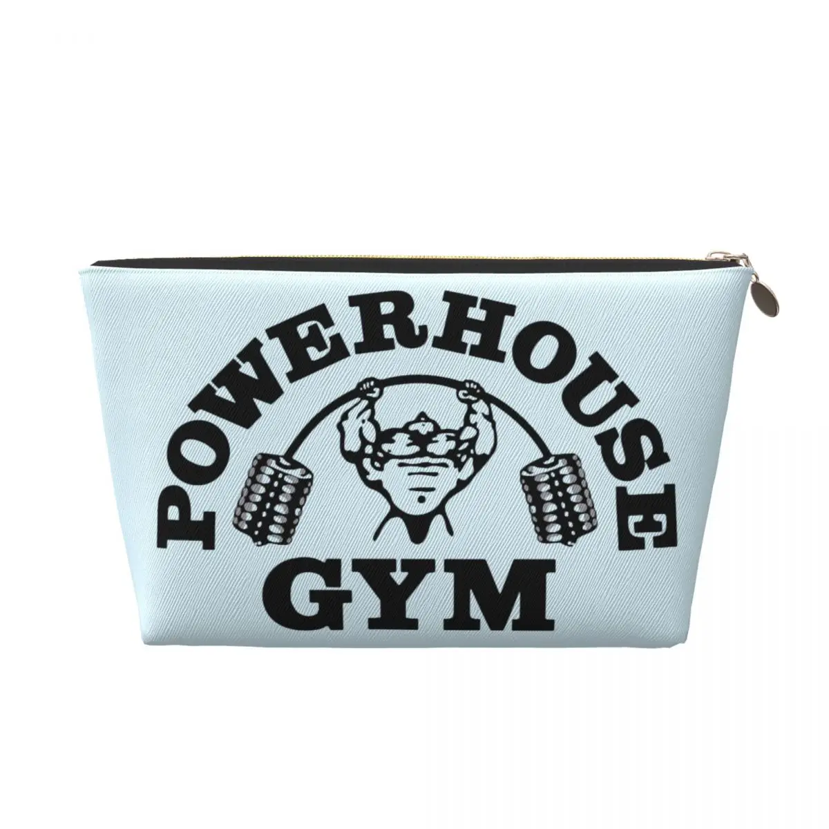 Custom Powerhouse Gym Travel Cosmetic Bag Fitness Building Muscle Makeup Toiletry Organizer Lady Beauty Storage Dopp Kit