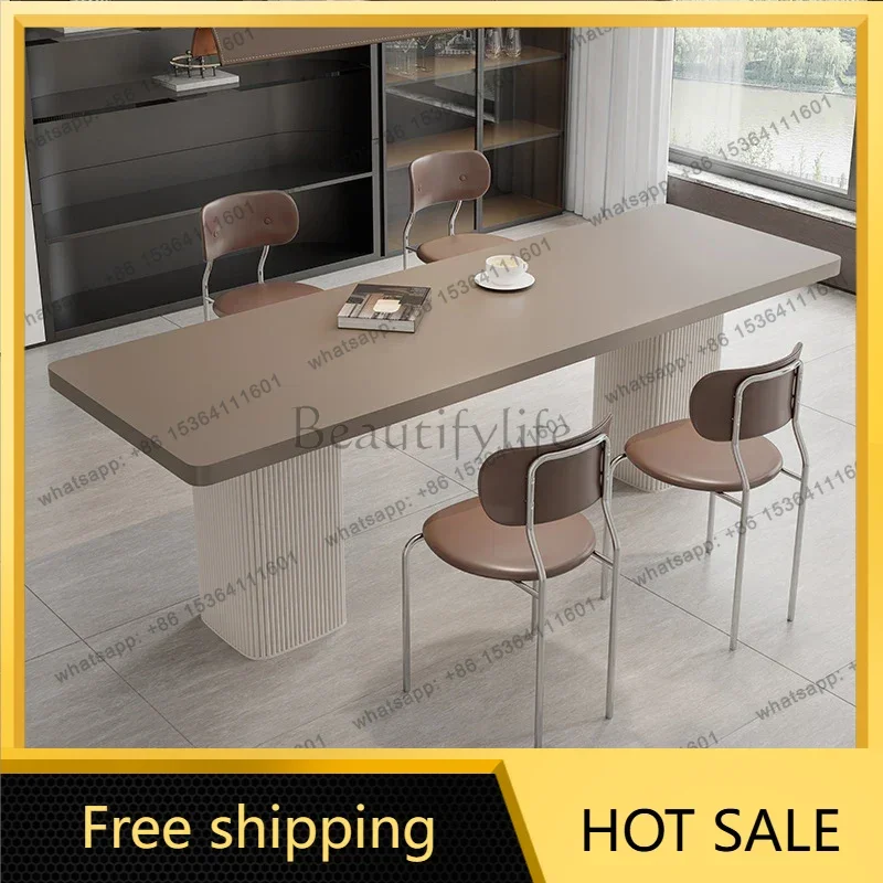 zj.Italian Style Designer Simplicity  Dining Tables Originality Modern Restaurant Dining Tables High-end Furniture Bordservice H