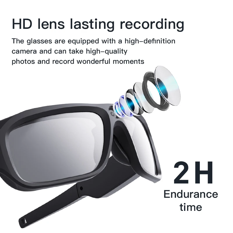 4K HD Glasses Camera Video Driving Record Cycling Video Smart Glasses With Eyewear Camcorder For Outdoor Mini Camera