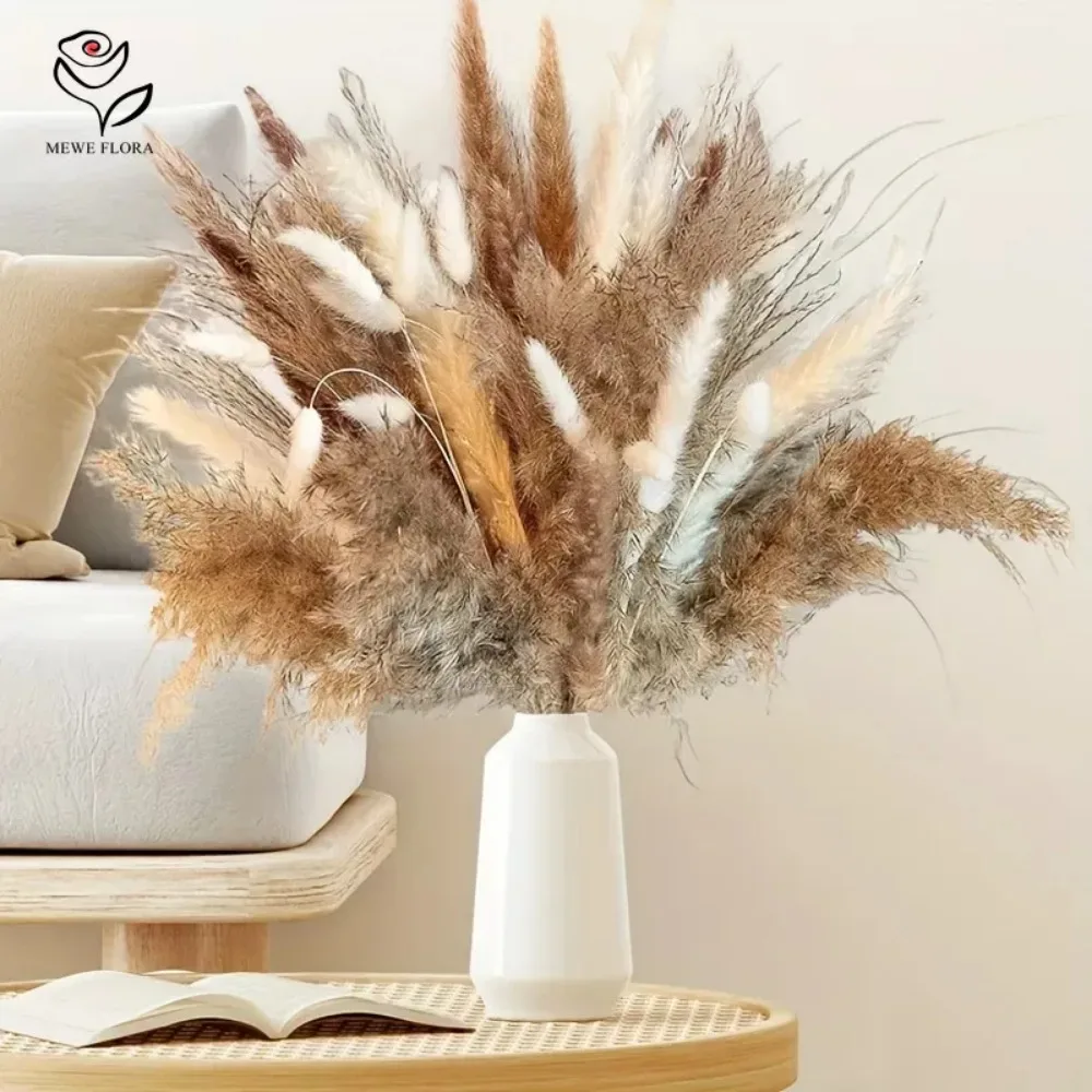 

Natural Preserved Pampas Grass Bouquet Christmas Home Decoration Dried Flowers Wedding Table Decor Accessories Photography Props