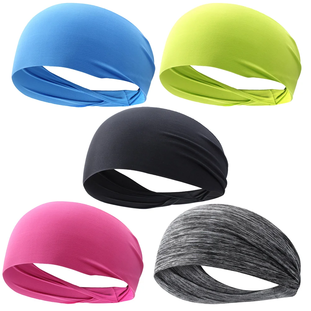 

5 Pcs Sports Bandana Wear-resistant Headbands Hair Yoga Headwear Milk Silk Headwrap