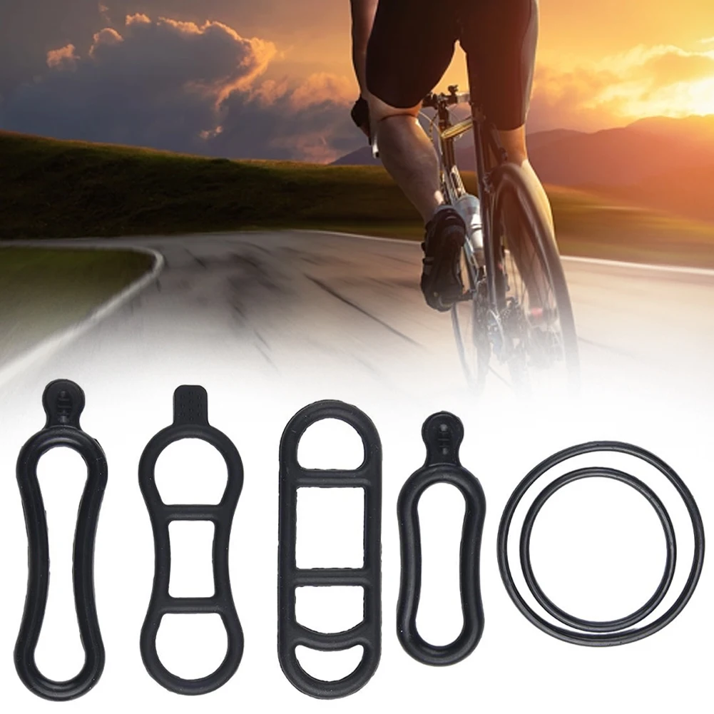 4/6Pc Bike Light Holder Bicycle Handlebar Silicone Elastic Straps Bandage Bike Headlight Rear Lamp Mount Rubber Accessories