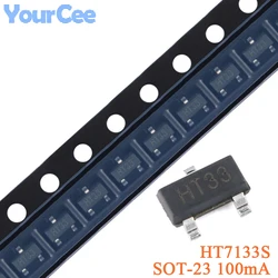 50Pcs/10Pcs HT7133S SOT-23 HT7133 7133 HT33 SOT23 3.3V/100mA Output  Low Dropout Linear Regulator LDO Chip