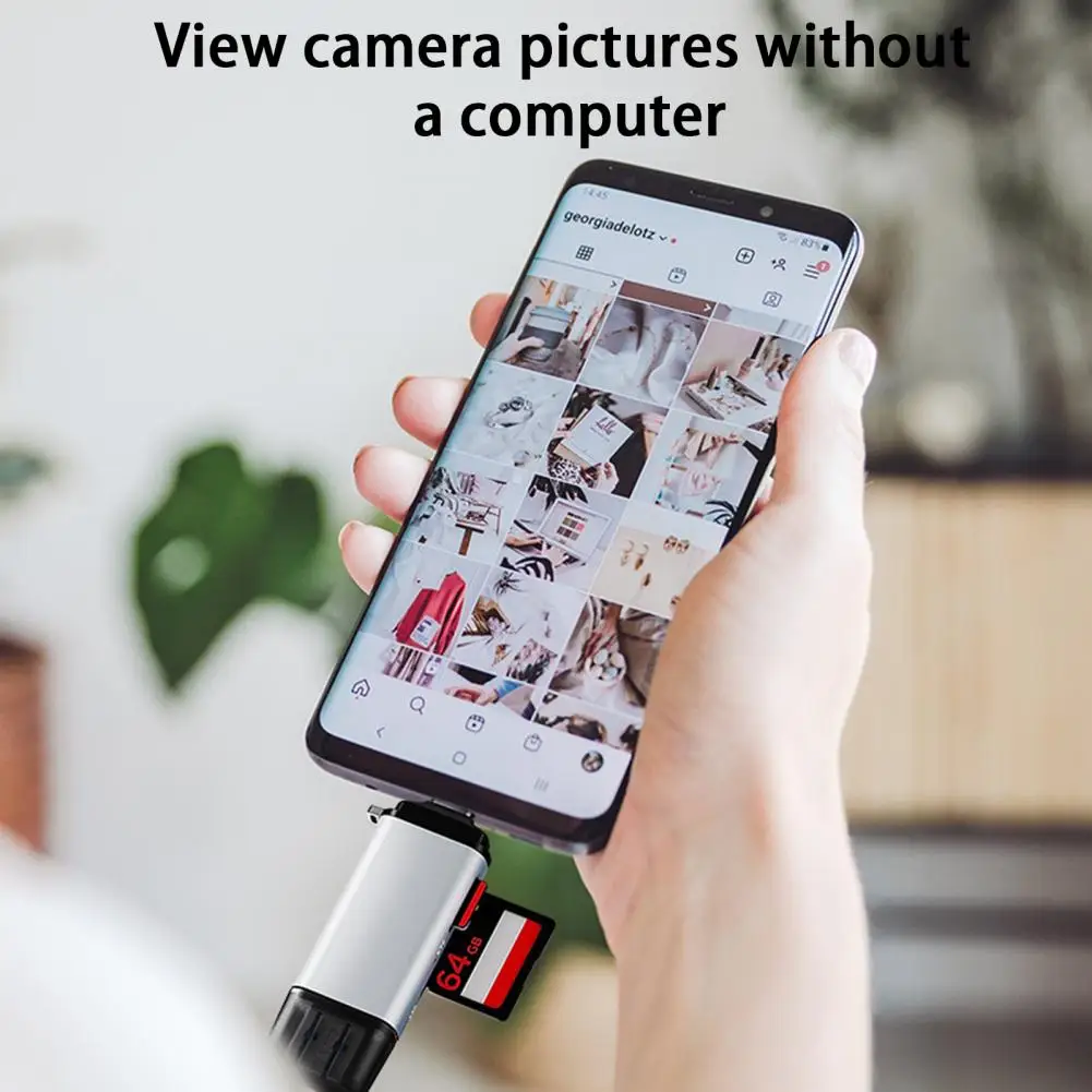 USB Card Reader Ultra-Light TF Card Reader Double-Headed Memory Expansion TF Card Adapter Laptop Accessories Multipurpose