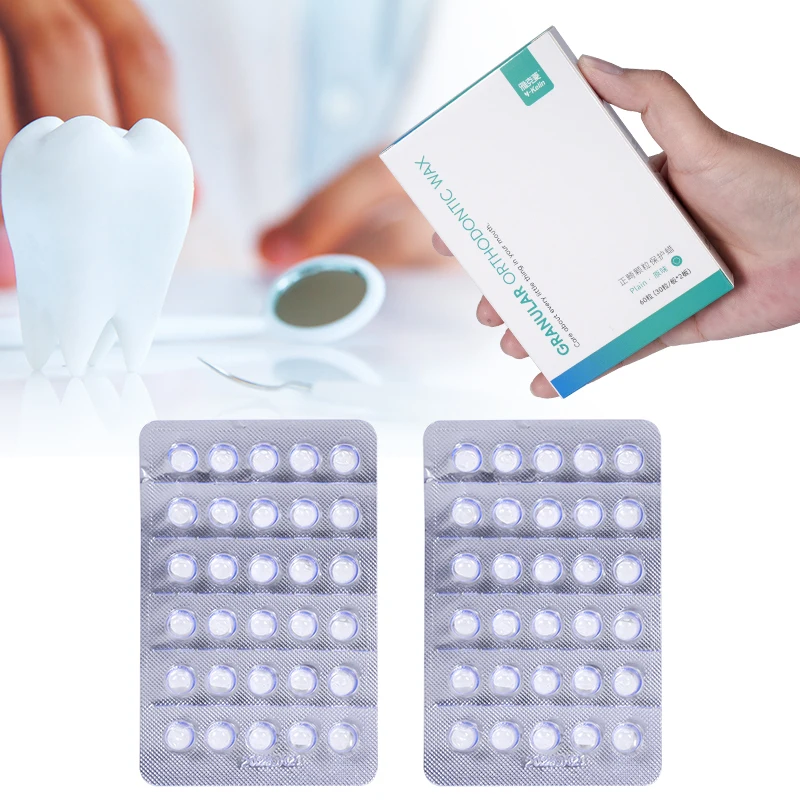 

60pcs Dental Orthodontic Wax Protective Brace Wax Orthodontic Anti-grinding Food Grade Individually Packaged Superior Hygiene
