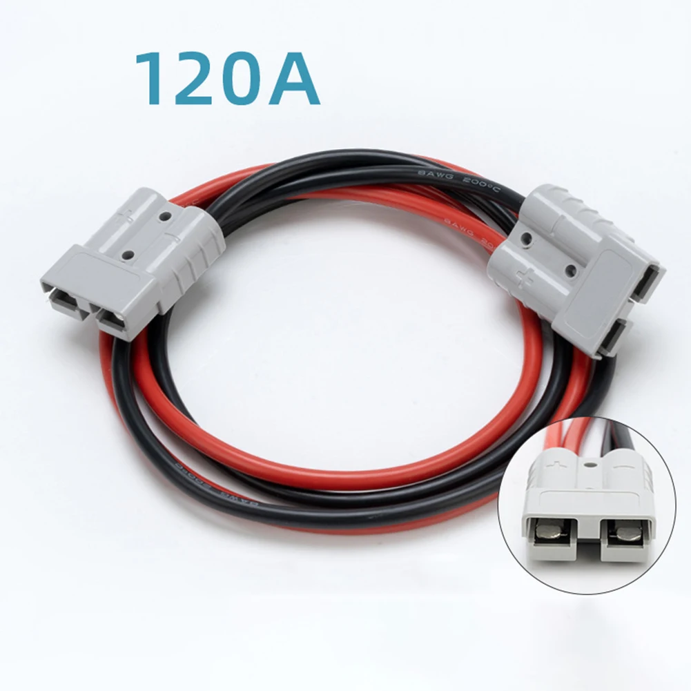 

Cable Connectors Charging Cable Electrical Equipment 120A 1pcs 600V Copper Silver Double Head FOR Anderson Plug