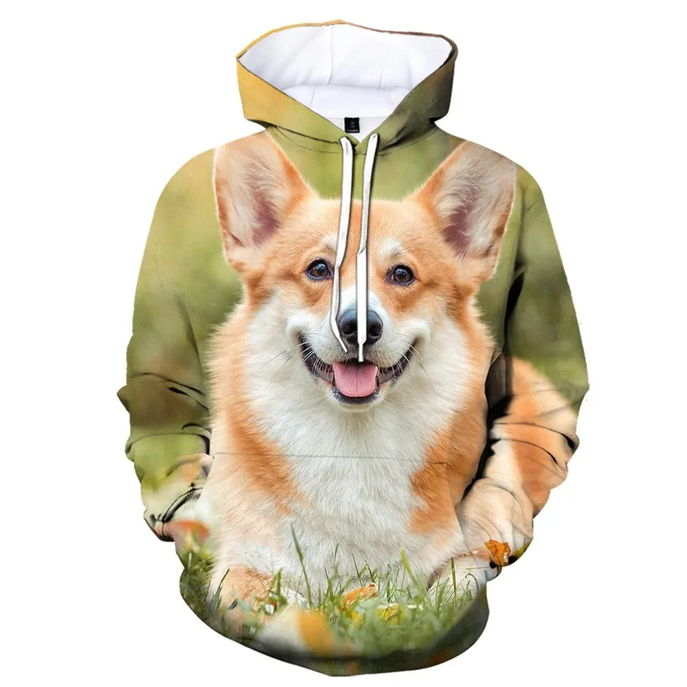 

Welsh Corgi 3D Printing Hoodie for Baby, Cute Dog Hoodies, Pembroke Dog