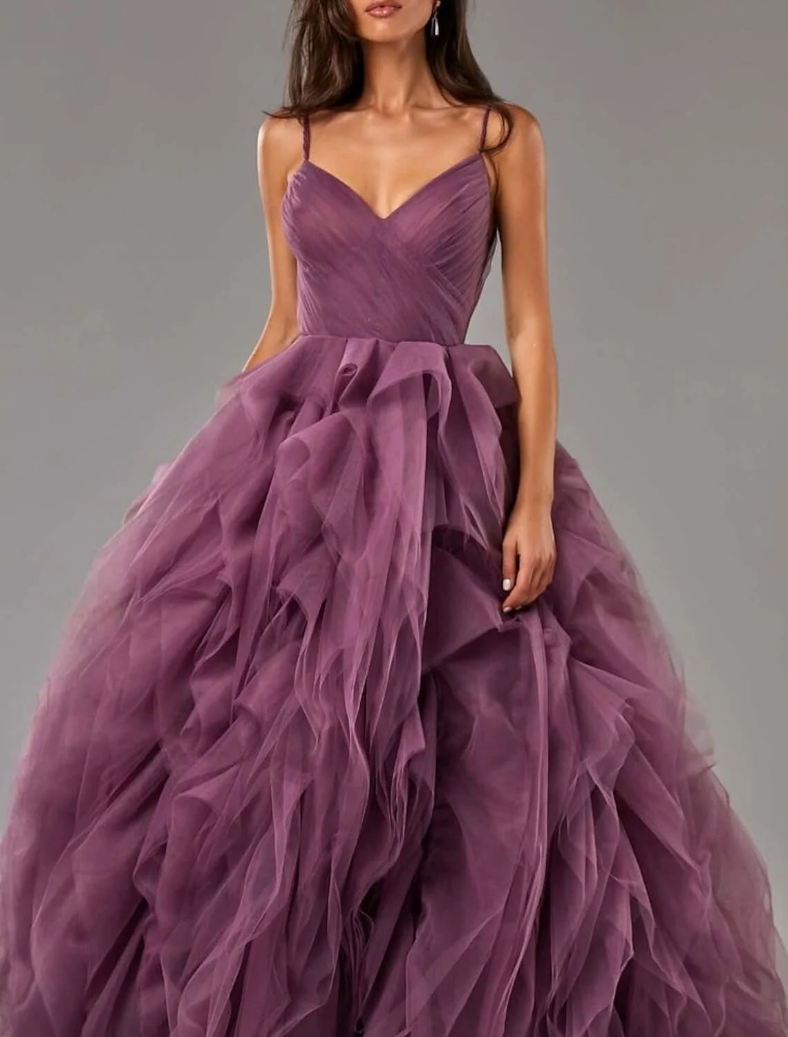 Vestido De baile elegante con espalda hermosa, traje Formal De noche para quinceañera, cuello en V, tul con volantes, 15 Años, 2024