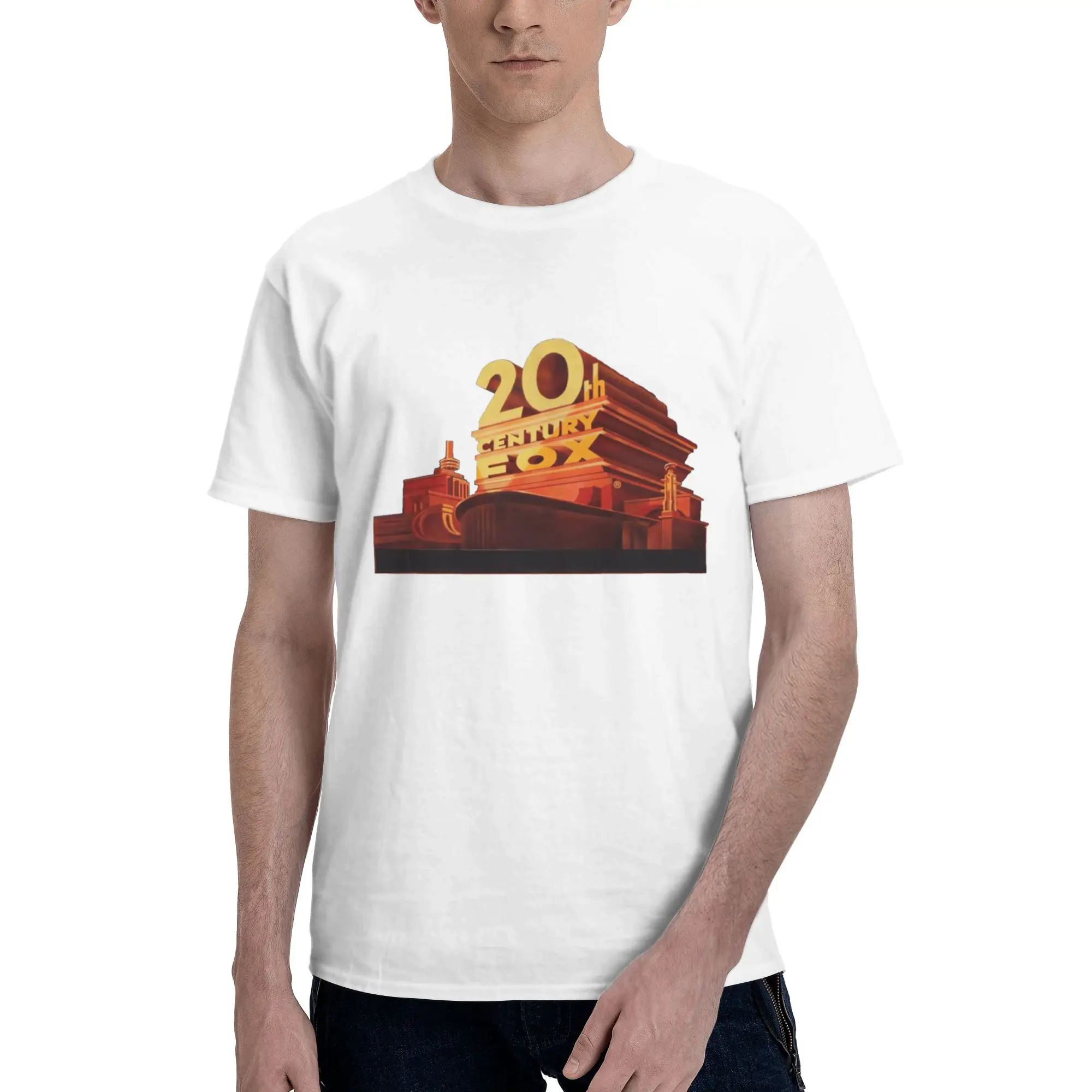 

Футболка из 100% хлопка Fox 20th Century, мужские футболки большого размера, мужские футболки с круглым вырезом и коротким рукавом, S-6XL