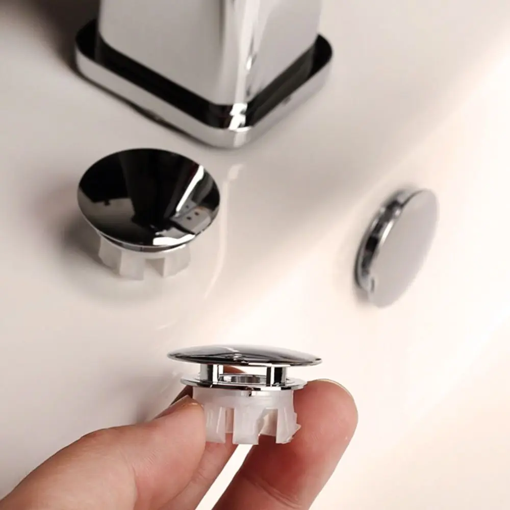 Useful Round Sink Overflow Covers double layer Replacement Wash Basin Overflow Ring Plug Copper Sink Hole Cover Kitchen Bathroom