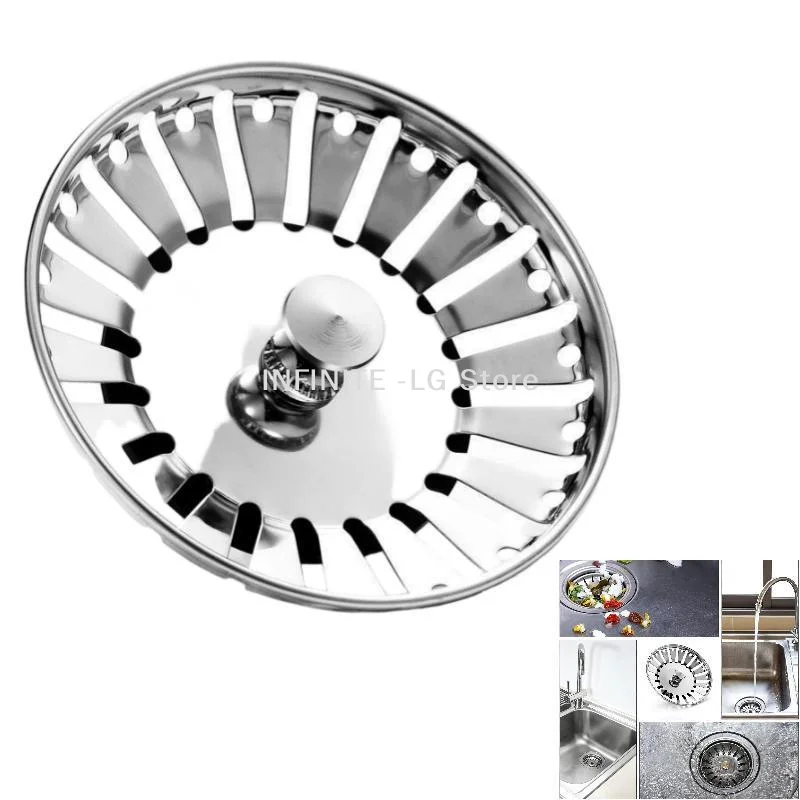 84mm Kitchen Sink Filter Hole Bathtub Hair Catcher Stopper Bathroom Sewer Drain Strainer Basin Sink Waste Filter Tools