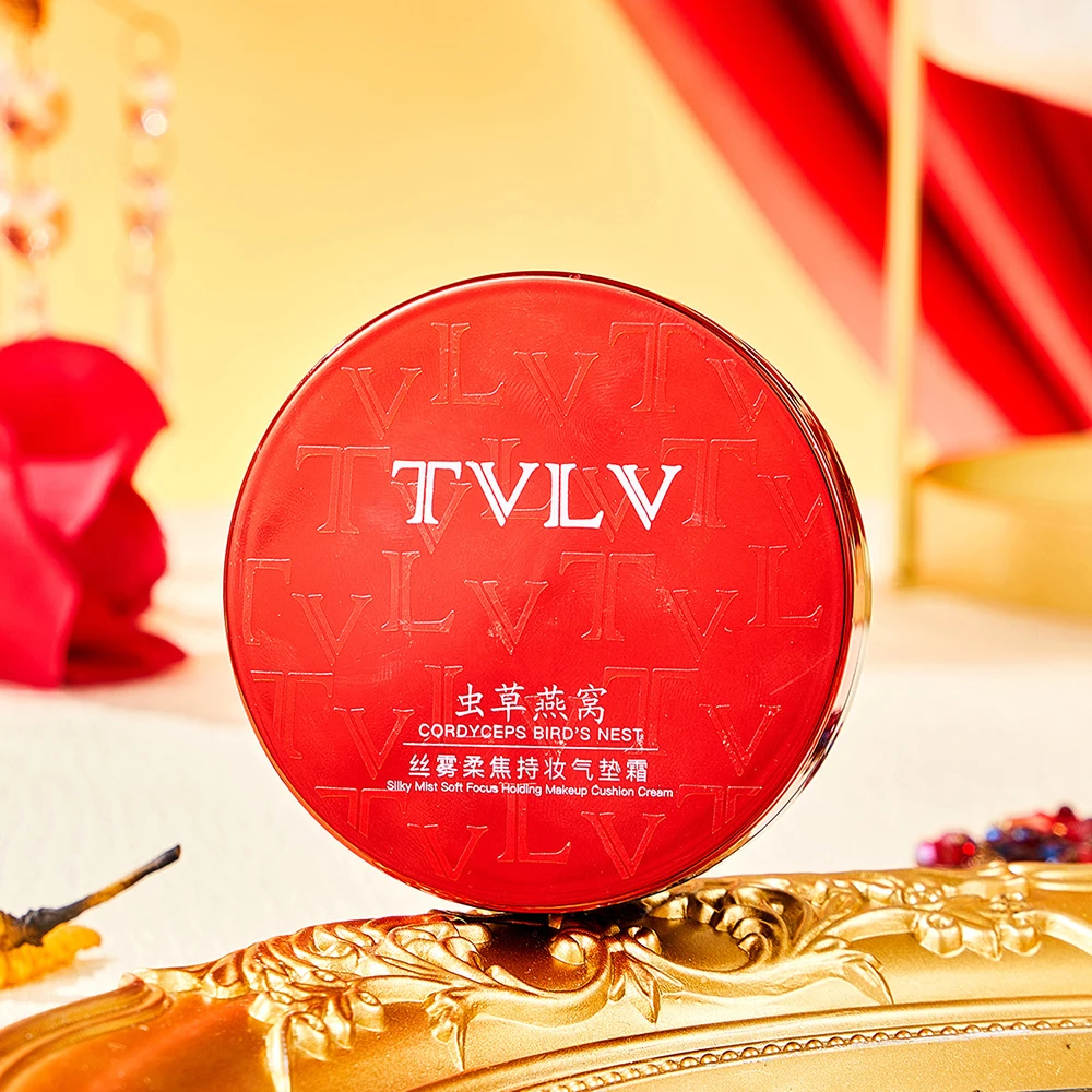 동충하초 버드네스트 실크 미스트 소프트 포커스 메이크업 에어 쿠션 크림 페이셜 컨실러 비비 크림 메이크업 화장품 파운데이션 리퀴드