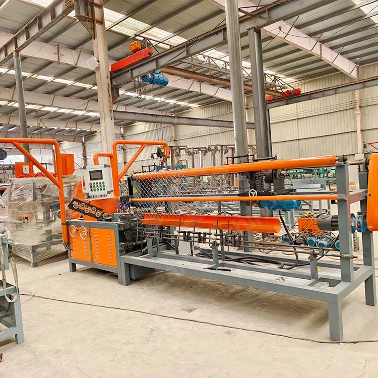 Double Wire Chain Link Fence Machine Wire Mesh Knitting Equipment Galvanized Net Maker For Stadium Fence