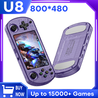 U8 Open Source Retro Handheld Video Game Console  4.0 Inch IPS Screen Linux System Portable Pocket Video Landscape  Party Player