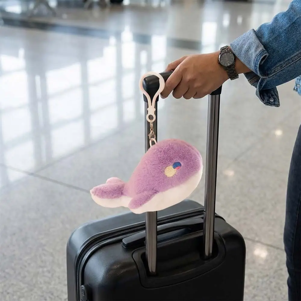 Bag Accessories Bag Charms Whale Pendant Fluffy Soft Metal Ring Whale Jewelry Gift Cute Whale Key Ring Backpack