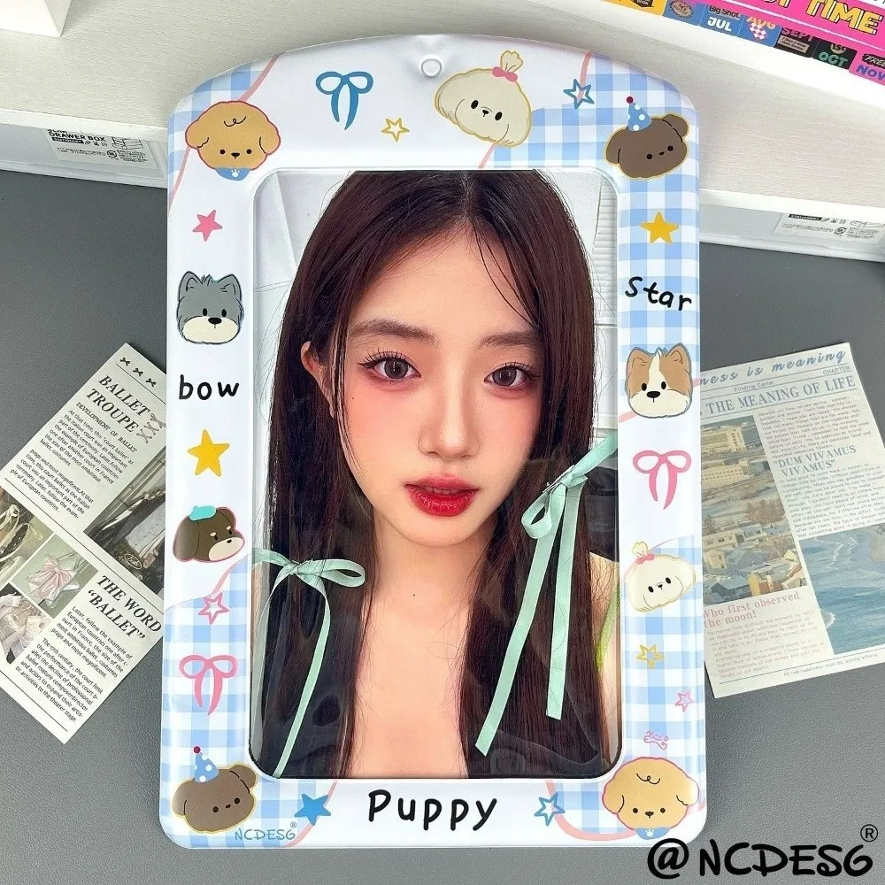 Trendy A4 Photocard Holder PVC Korean Idol Photos Protective Cover Colorful Giant Card Cover for Fans