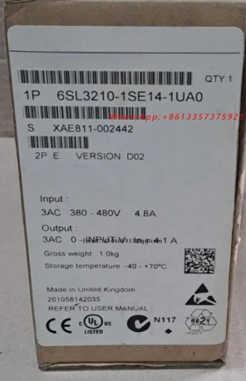 Convertisseur de fréquence 6SL3210-1SE14-1UA0 S120 neuf, livraison rapide