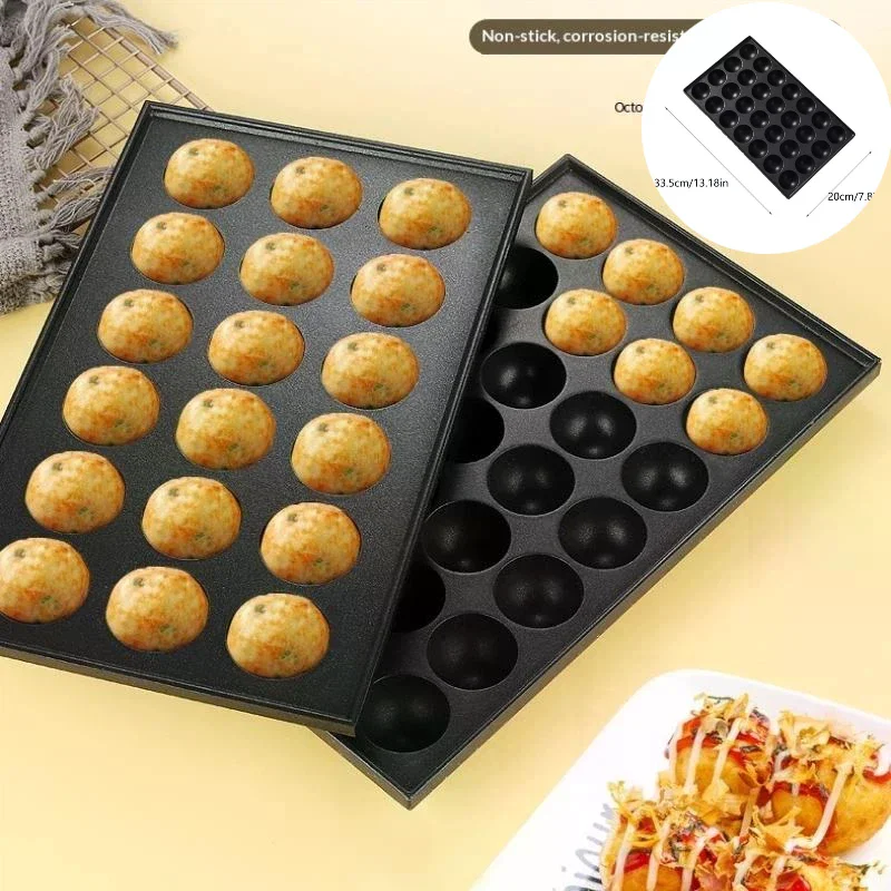 28 Hole Food Grade Non Stick Octopus Meatball Baking Tray, Quail Eggs, Fish Balls, Cakes, Essential For Outdoor Family Picnics