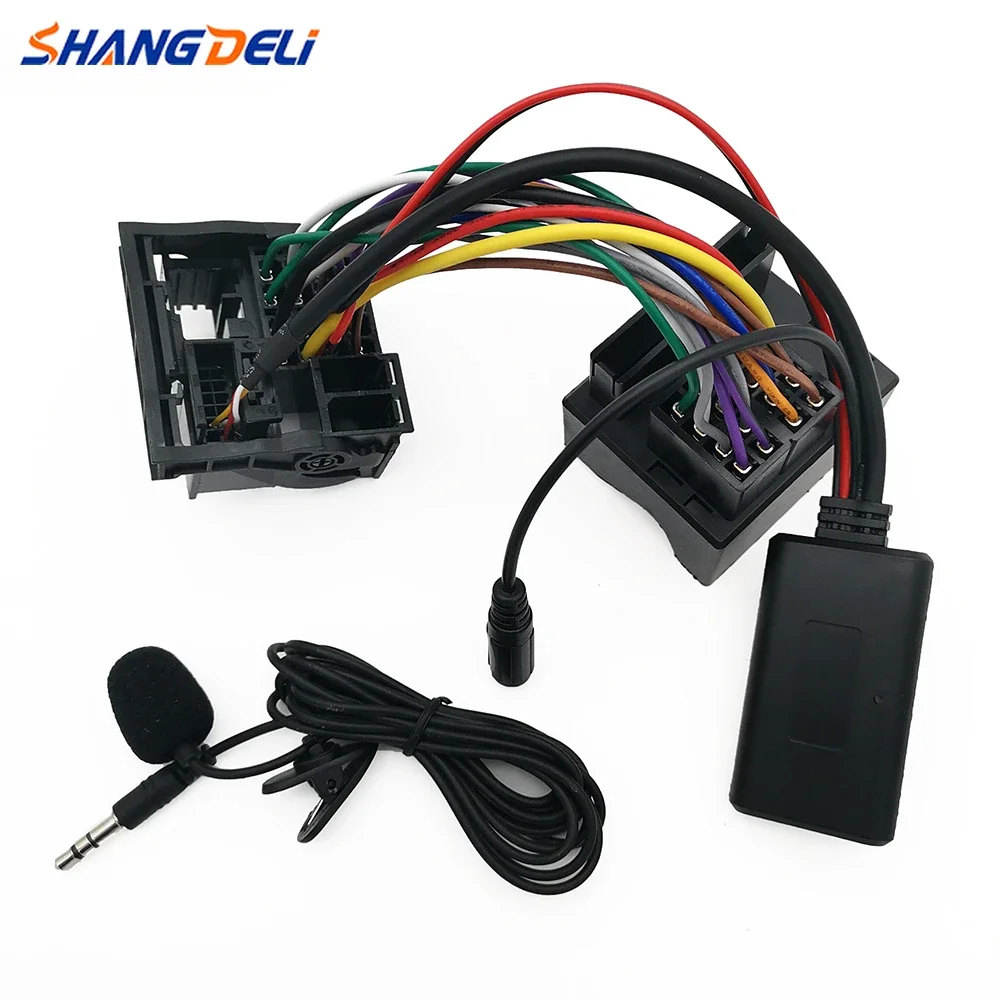 

Car 6000CD Stereo Bluetooth AUX Input Audio Cable Phone Calling Handsfree Harness Microphone Adapter For Ford Mondeo Focus