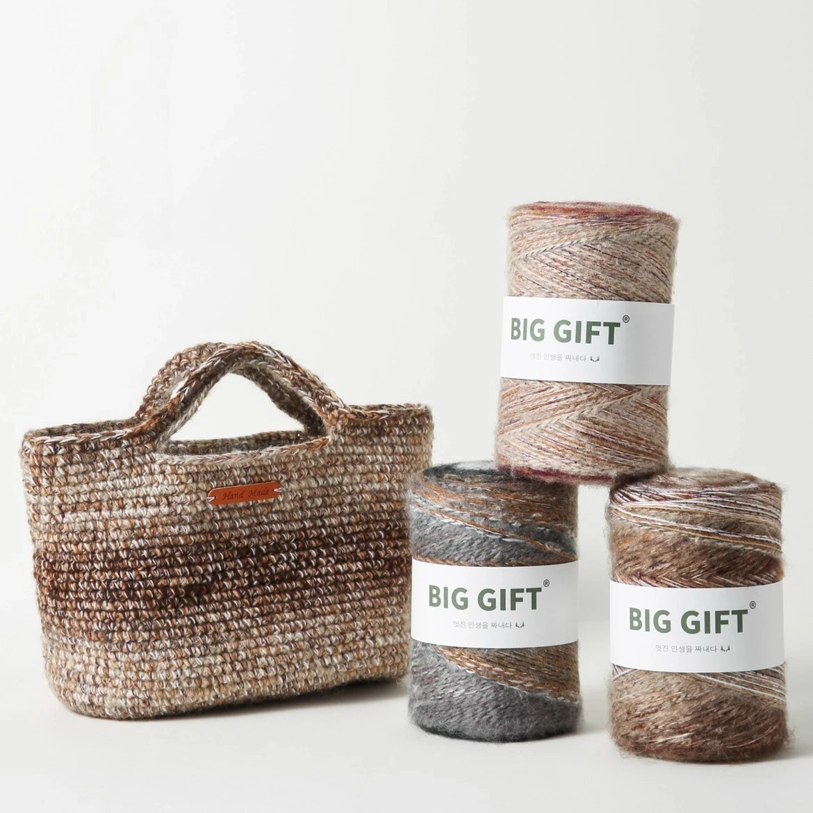 300g Dyed Gradient Wool Mohair Yarn,Tang Color Hand Mixed Thread, Hand Woven Fancy Bag Sweater Hat Scarf Stiff and Smooth Thread