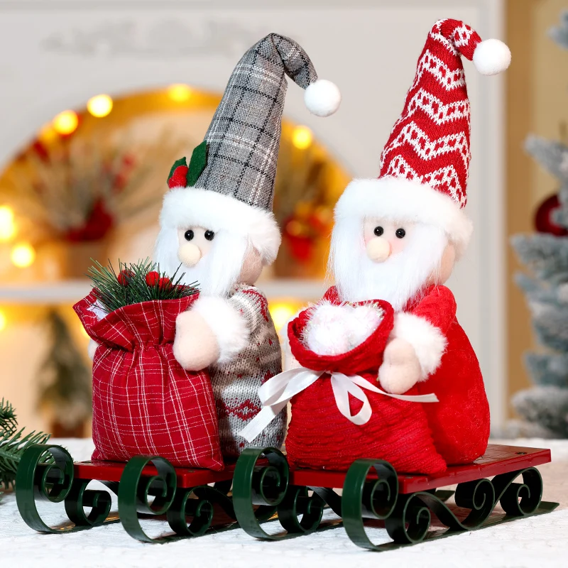 

Christmas Doll Christmas Decoration Doll Gift Holding Flower Doll with Both Hands