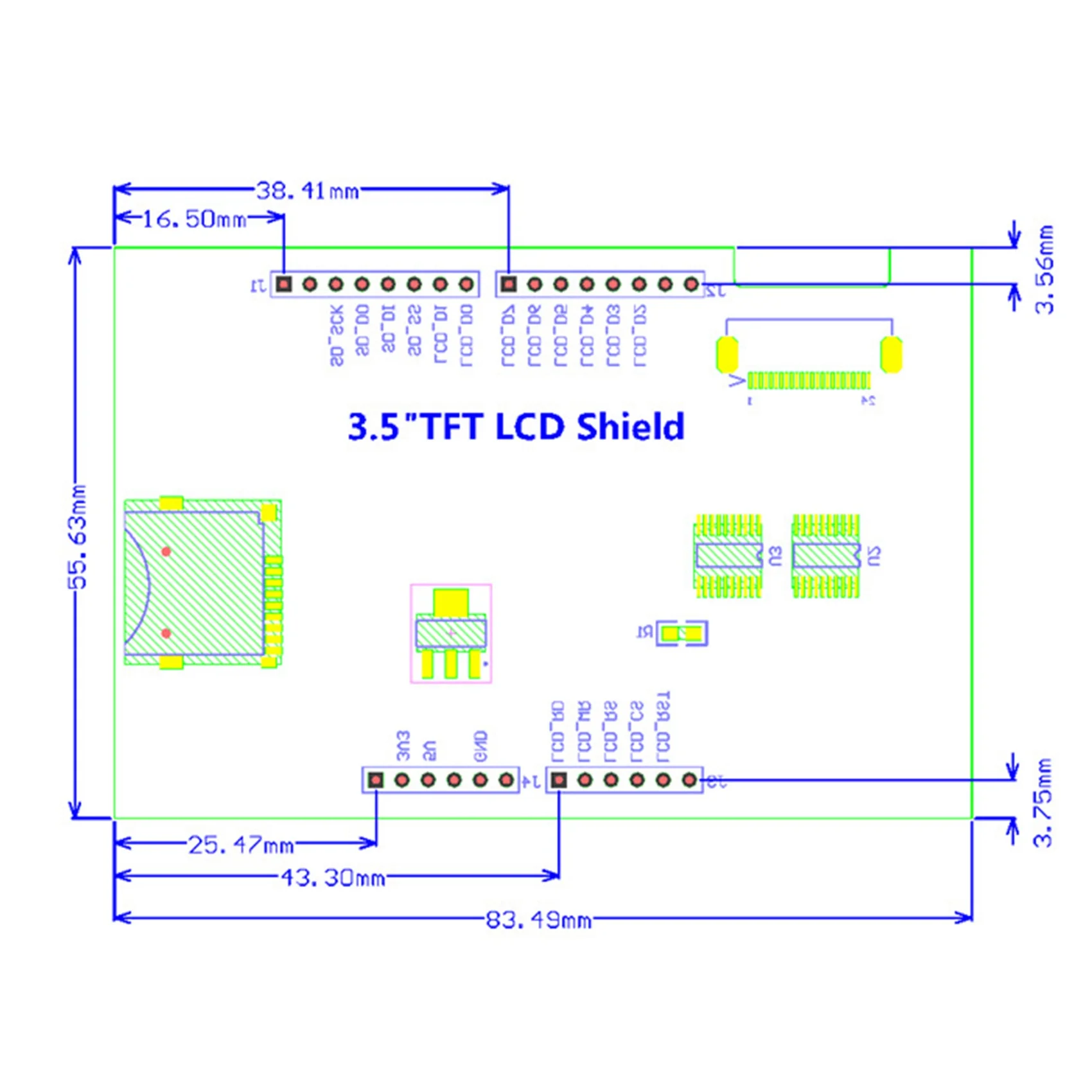 3.5 Inch TFT Color Screen Module 320X480 HD LCD Screen TFT Display Module for Arduino Mega2560 R3 DUE