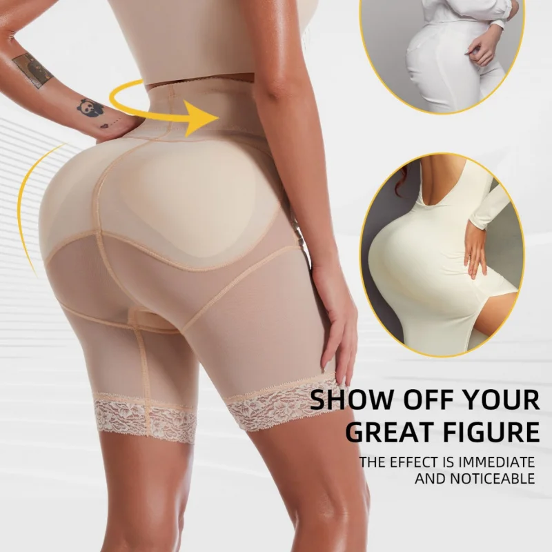 Factory Customized Belly Contracting Hip Raise Shaping Pants European and American plus Size Fake Butt Butt-Lift Underwear Hip H