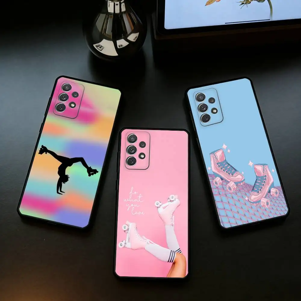 P-Patin-IN Funda de silicona suave negra para teléfono Samsung Galaxy A73,A72,A71,A70,A53,A52,A51
