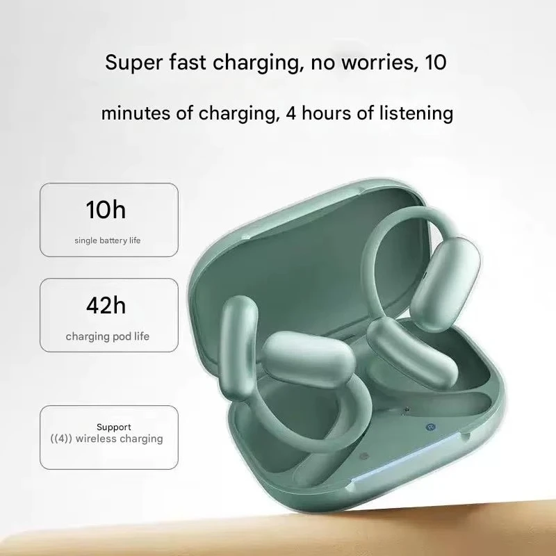 

Hot Selling AeroFit 2 Leap Line Air AI Translation 42h Battery Life Without Ear Adaptive Ear Hook Sports Bluetooth Headset