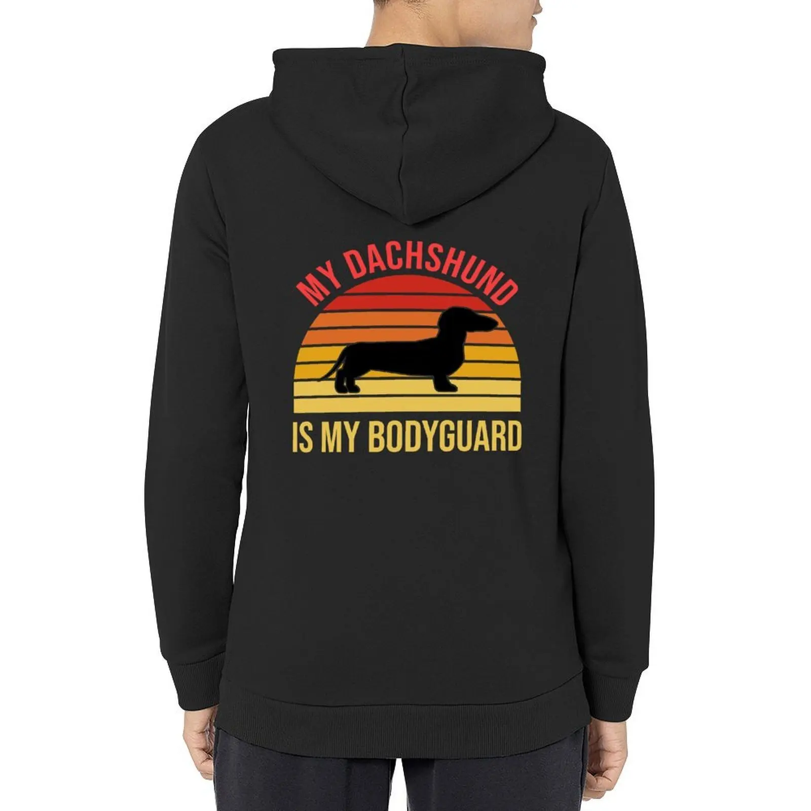 My Dachshund هو My Bodyguard هوديي الرجال قميص العرق مجموعة الكورية نمط ملابس رجالي مصمم ملابس رجالي ملابس الرجال هوديي